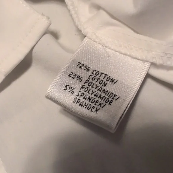 Lafayette 148 Women's Shirt White Classic Cotton Button Up Wide Collar Blouse - Picture 7 of 7